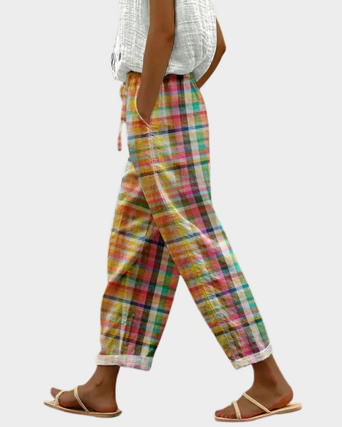 Michelle  | Comfortable Checkered Pants