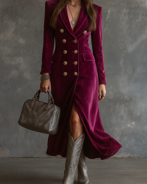 Victoria | Velvet Blazer Dress