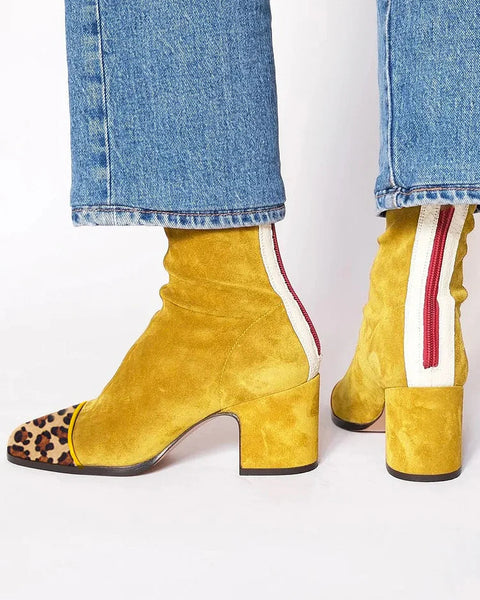 MID-HEEL ANKLE BOOT WITH SPORTY DETAILS