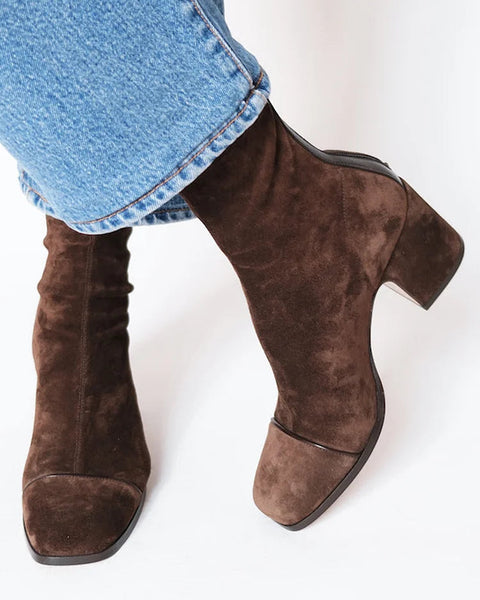 Victoria | Square toe heeled boots