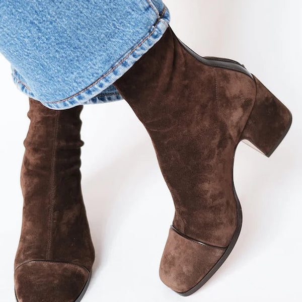 Victoria | Square toe heeled boots