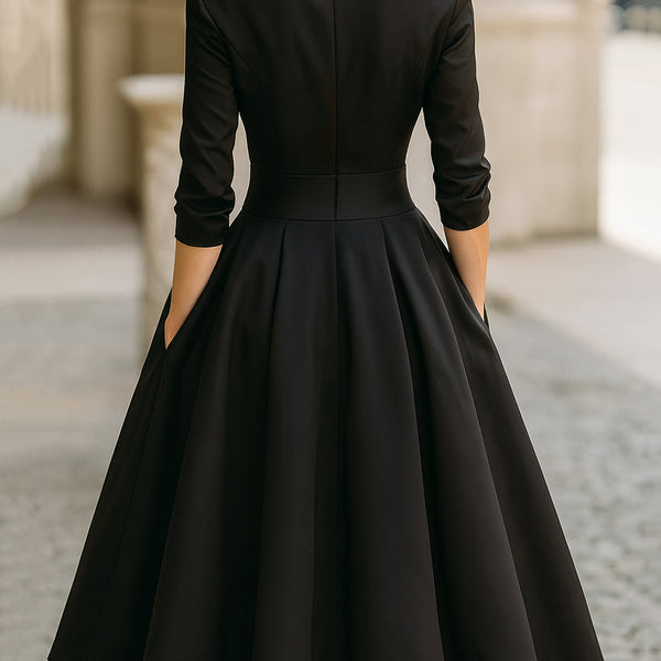 Lina - Midi Dress in Satin