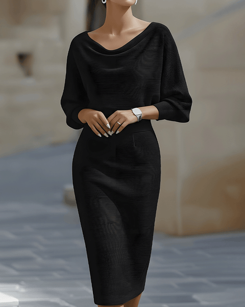 Brielle | Draped Elegant Midi Dress