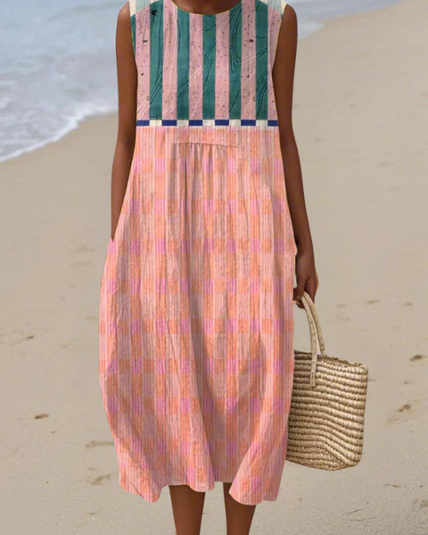 Lily™ Striped Pastel Midi Dress