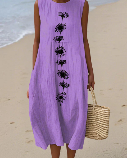 Emma™ Violet Bloom Midi Dress