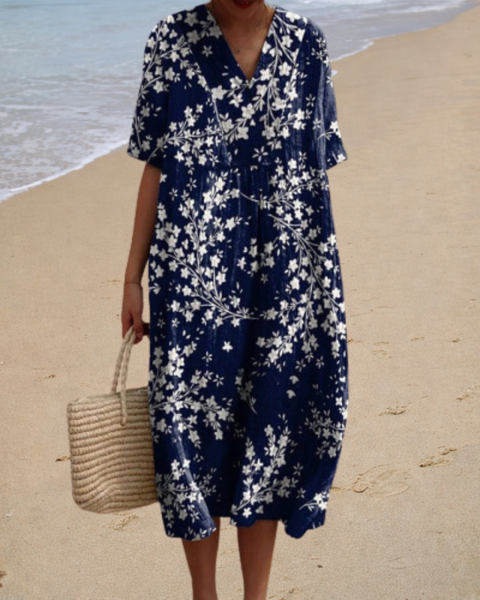 Adèle | Long Floral Dress Soft