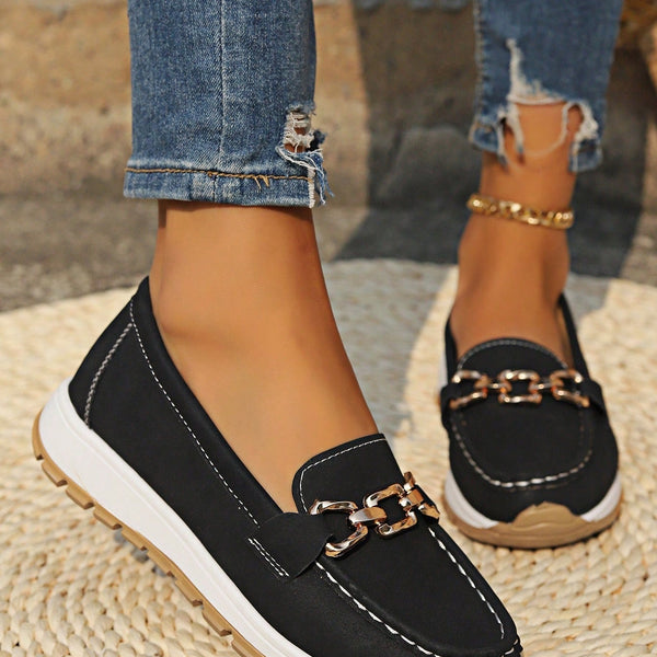 Ellie - Flat Buckle Loafers