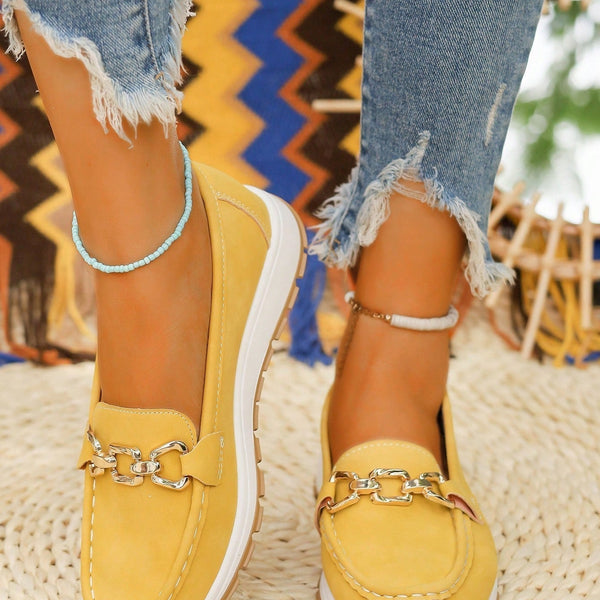 Ellie - Flat Buckle Loafers