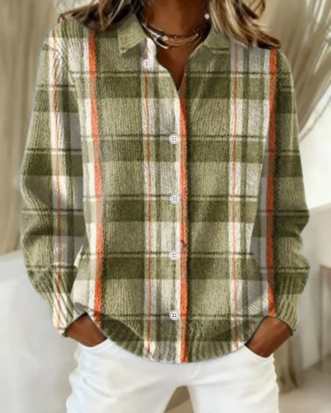 Noor™ – Checked Hoodie Blouse