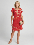Nora | Soft Abstract Knee Length Dress