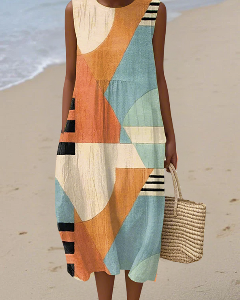 Iris™ Geometric Midi Dress