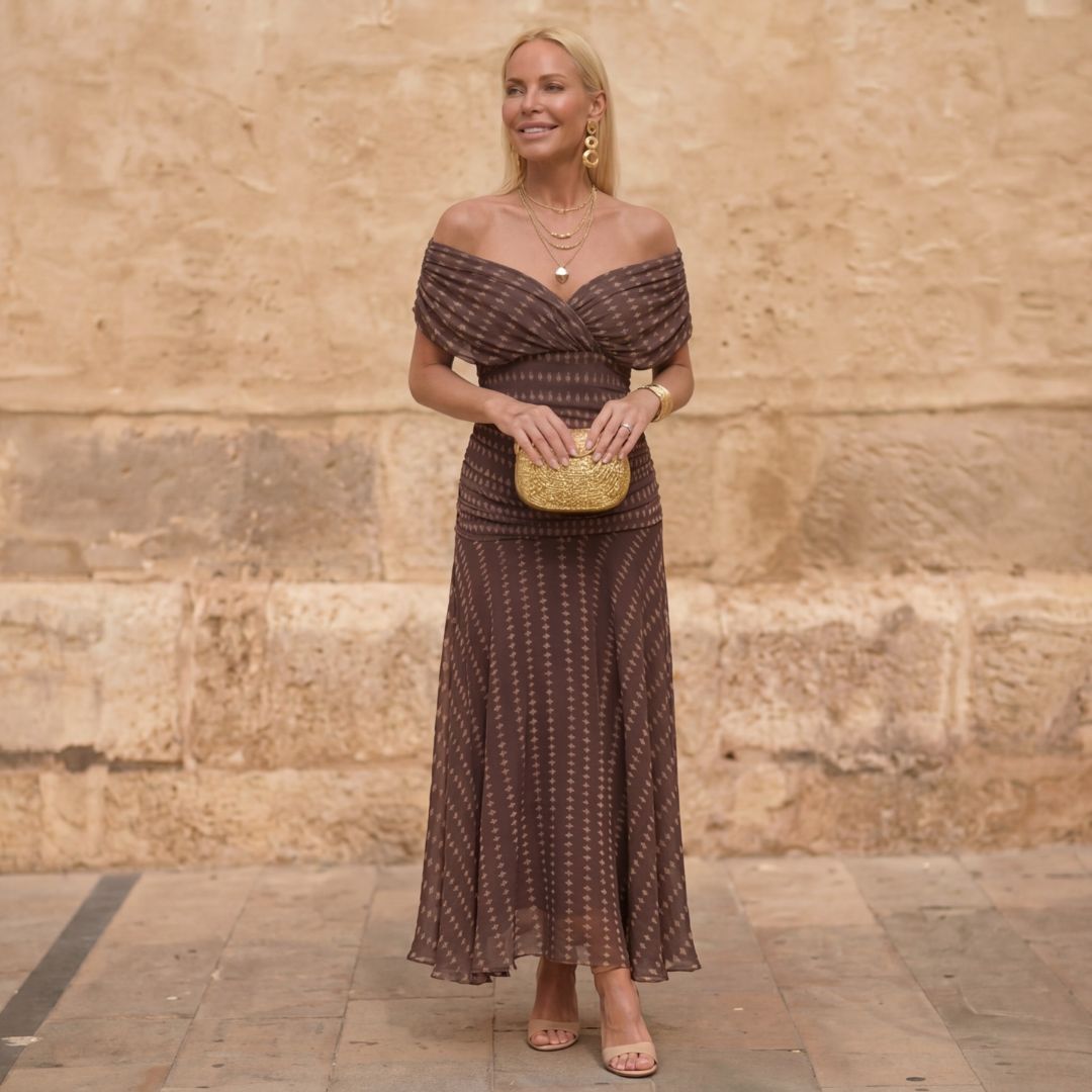 Sienna | Geometric Fluid Dress