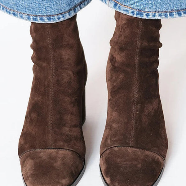 Victoria | Square toe heeled boots