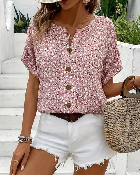 Wolena | Wildflower Notch Blouse