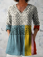 Jacqueline | Long Blouse with V-Neck