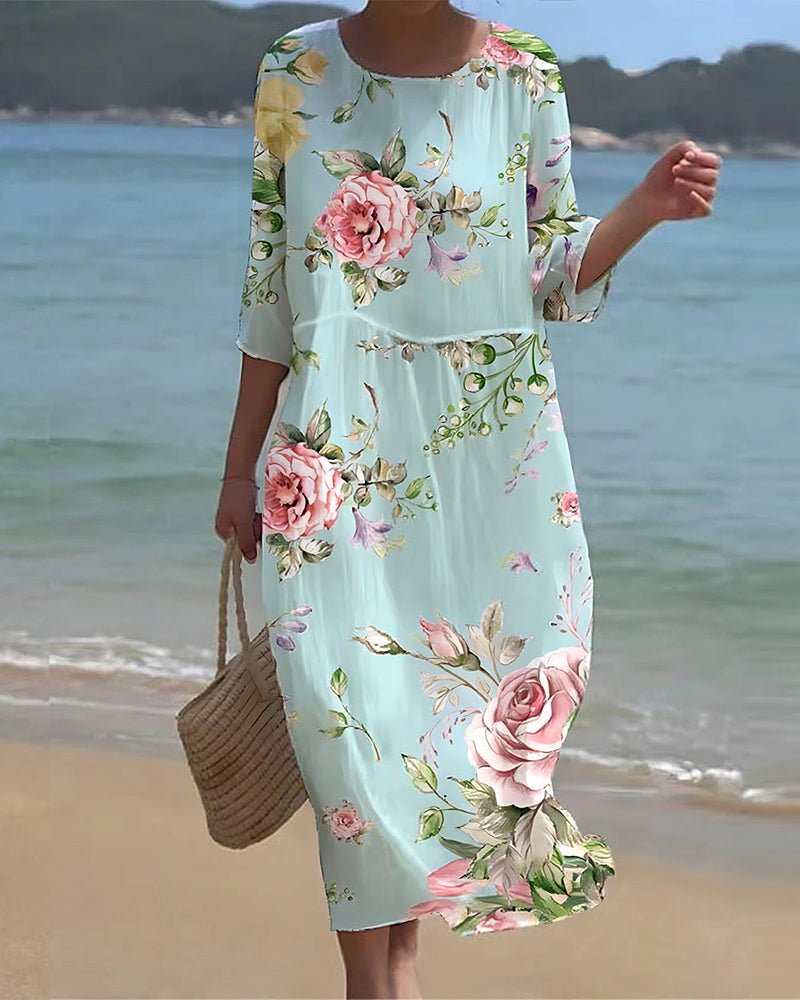 Olivia | Sunset Flower Dress