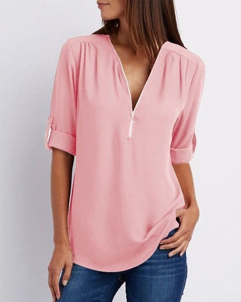 Gwen | Chic Zipper Blouse