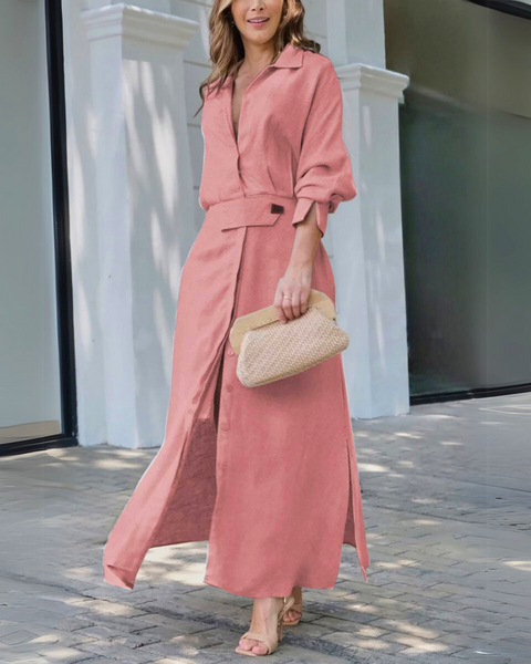 Jeanette™ | Elegant Maxi Dress with V-Neck