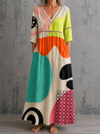 Catherine | Floral Linen Maxi Dress
