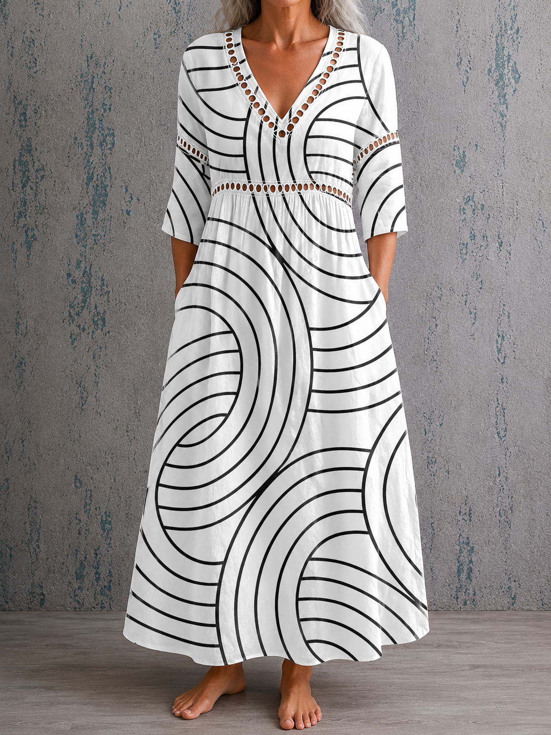 Helen | Floral Linnen Maxi Dress