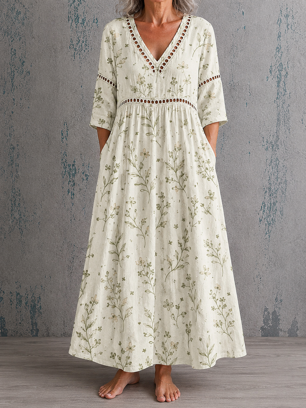 Dorothy | Floral Linen Maxi Dress