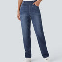  Painting blue denim