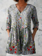 Audrey | Long Blouse with V-Neck