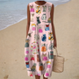 Chloé | Midi Dress with Cat Print