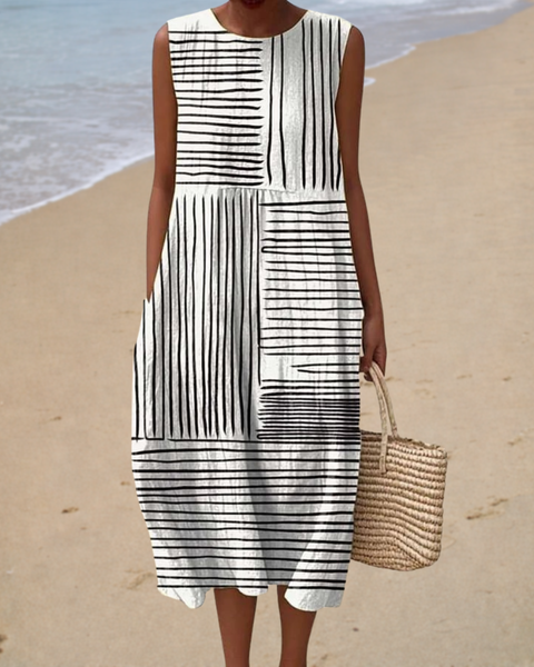 Mathilde | Graphic Midi Dress