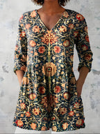Lilian | Long Blouse with V-Neck