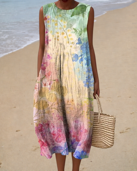 Lucienne | Bohemian Midi Dress