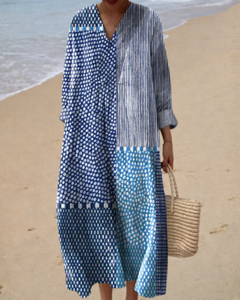 Thérèse | Graphic Long Dress