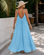 Amener | Flowing Sleeveless Strappy Relaxed Midi Dress