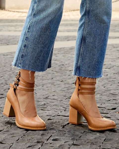 Ariana |  Triple Buckle Heels