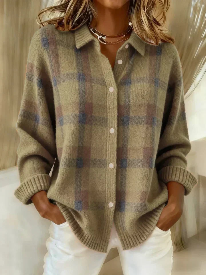 Danique | Retro Contrast Plaid Jumper