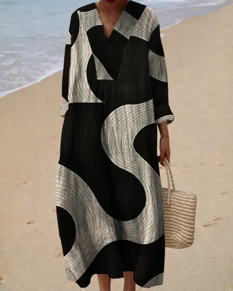 Isaline | Graphic Long Dress
