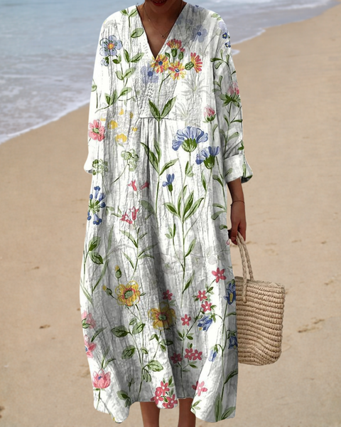 Hélène | Long Floral Dress