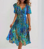 Zoey | Breezy Blue Midi Dress