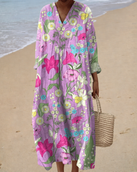 Suzette | Elegant Long Floral Dress