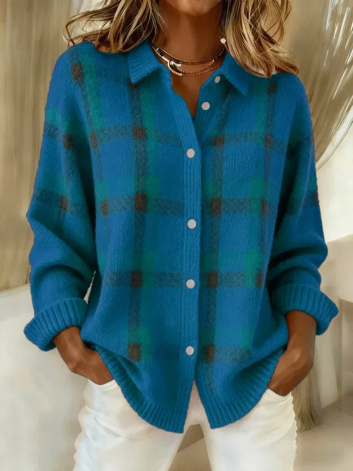 Danique | Retro Contrast Plaid Jumper