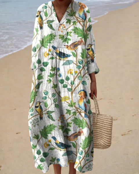 Sylvie | Natural Tropical Dress