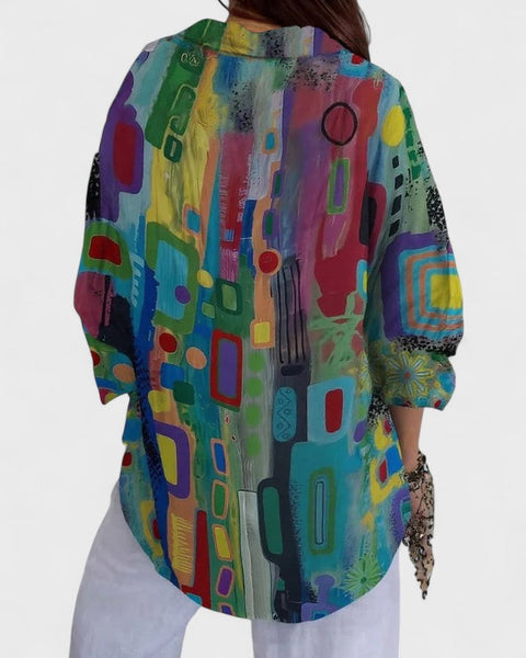 Rose™ | Elegant Geometric Pattern Blouse