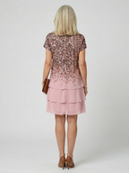 Nina | Dusted Tier Knee Length Dress