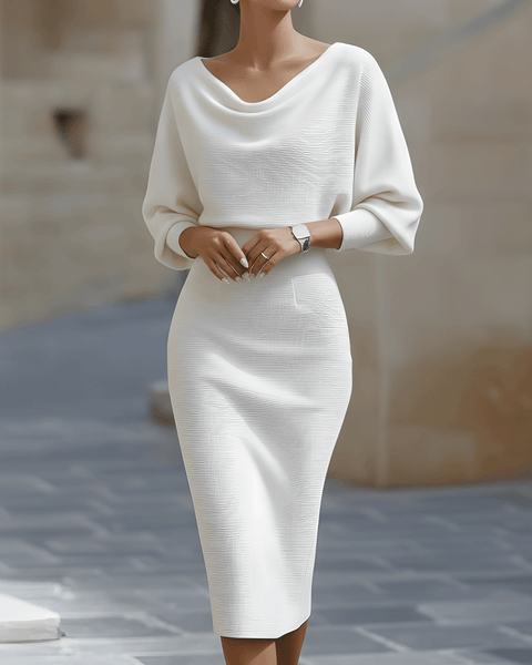 Brielle | Draped Elegant Midi Dress