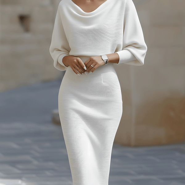 Brielle | Draped Elegant Midi Dress