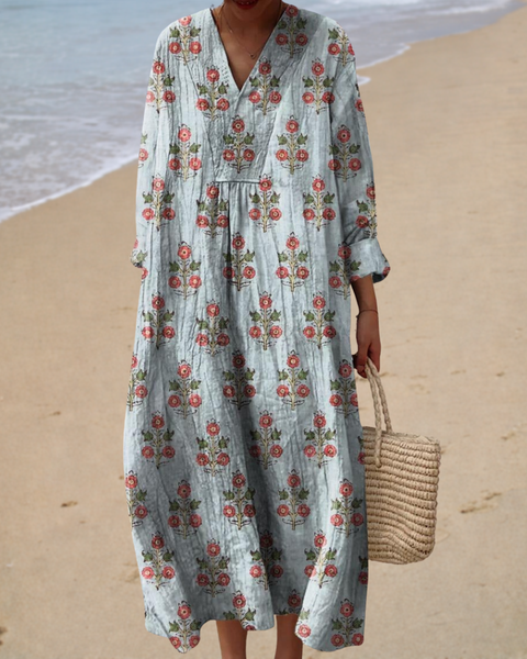 Élodie | Vintage Floral Maxi Dress