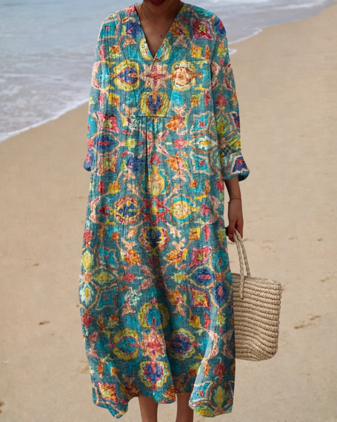 Sophie | Long Dress with Bohemian Patterns