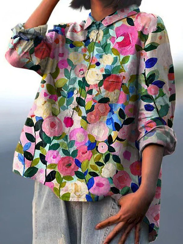 Dona | Floral Garden Printed Shirt