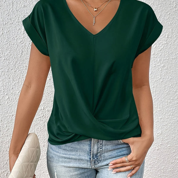 Zoe -  The Sweetheart Neckline Casual T-Shirt