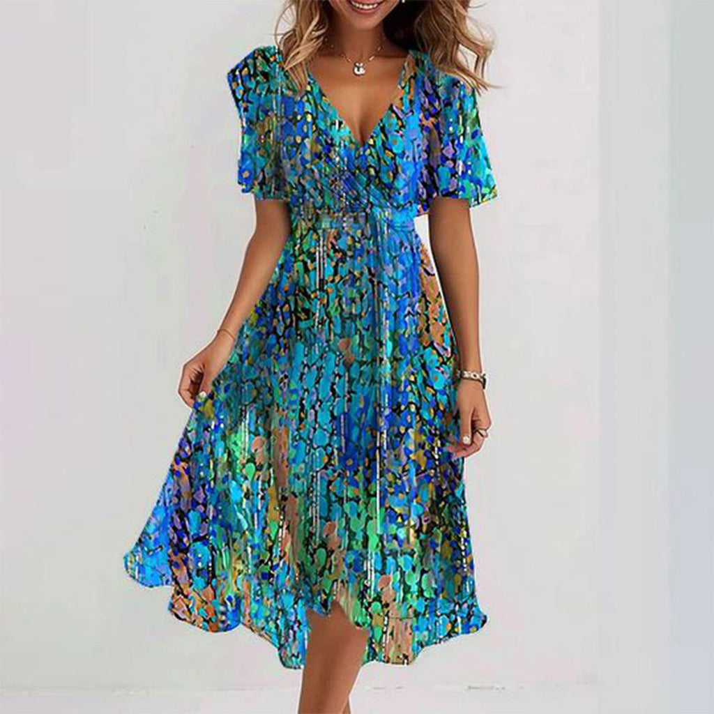 Zoey | Breezy Blue Midi Dress